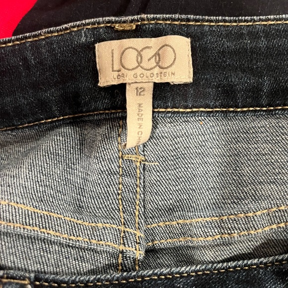 Logo by Lori Goldstein Dark Wash Skinny Jeans size 12 - Picture 2 of 3